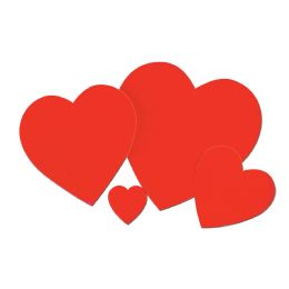 36 Pieces Printed Heart Cutout - Hanging Decorations & Cut Out