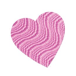 72 Pieces Embossed Foil Heart Cutout Pink; Foil 2 Sides - Hanging Decorations & Cut Out