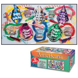 Americana Asst For 10 - Party Accessory Sets