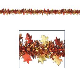 12 Pieces Metallic Autumn Leaf Garland - Streamers & Confetti