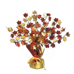 12 Wholesale Fall Leaves Gleam 'N Burst Centerpiece