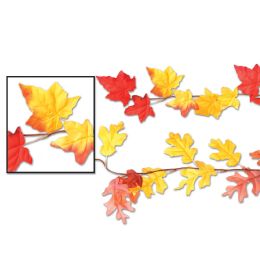 12 Pieces Autumn Leaf Garlands - Hanging Decorations & Cut Out