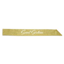 6 Pieces Sweet Sixteen Glittered Sash - Costumes & Accessories