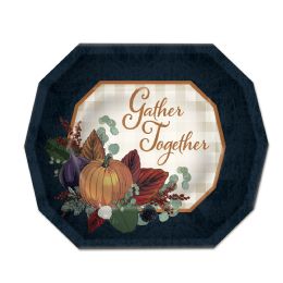 12 Pieces Fall Thanksgiving Dessert Plates - Party Paper Goods