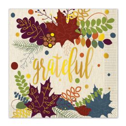 12 Wholesale Friendsgiving Luncheon Napkins (2-Ply); Not Microwave Safe