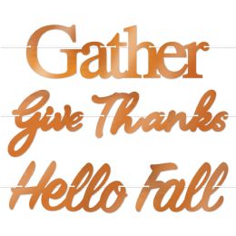 12 Pieces Foil Fall Thanksgiving Streamer Set - Party Banners