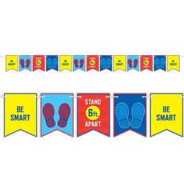 12 Pieces Be Smart Stand 6' Apart String Streamer - Streamers & Confetti