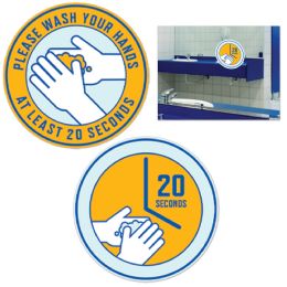 48 Wholesale Wash Your Hands Removable Clings