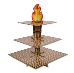 12 Pieces Tiki Torch Cupcake Stand Assembly Required - Party Center Pieces