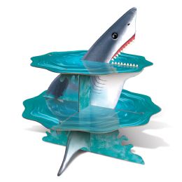 12 Pieces Shark Cupcake Stand Assembly Required - Party Center Pieces