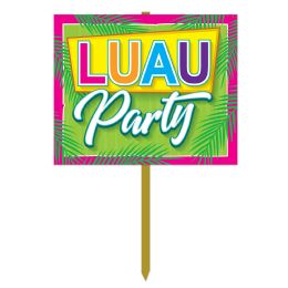 6 Pieces Luau Party Yard Sign - Hanging Decorations & Cut Out