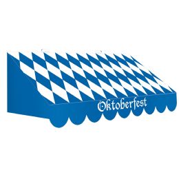 6 Bulk 3-D Oktoberfest Awning Wall Decoration Prtd 2 Sides W/different Designs; Assembly Required