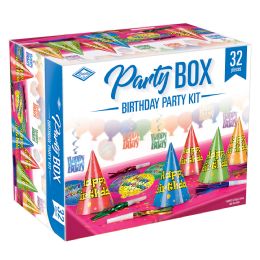 6 Pieces Birthday Party Box Piece Count: 32 - Party Accessory Sets