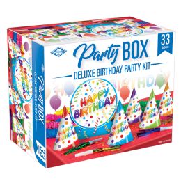 6 Wholesale Deluxe Birthday Party Box Piece Count: 33