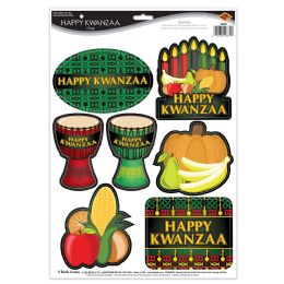 12 Wholesale Happy Kwanzaa Clings