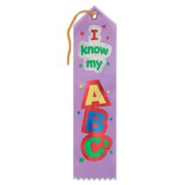 6 Pieces I Know My ABC's Award Ribbon - Bows & Ribbons