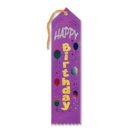 6 Pieces Happy Birthday Award Ribbon - Bows & Ribbons