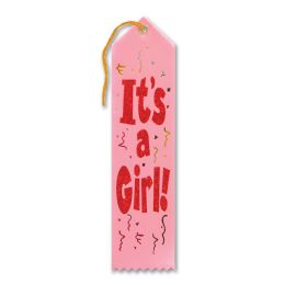 6 Pieces It's A Girl! Award Ribbon - Bows & Ribbons