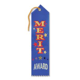 6 Pieces Merit Award Ribbon - Bows & Ribbons
