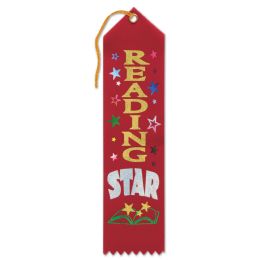 6 Pieces Reading Star Award Ribbon - Bows & Ribbons