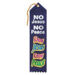 6 Pieces Know Jesus Know Peace Ribbon - Bows & Ribbons