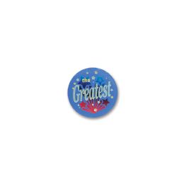 6 Pieces The Greatest Satin Button - Party Novelties