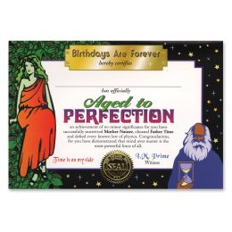 6 Wholesale Aged To Perfection Certificate