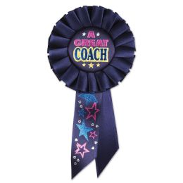 6 Pieces A Great Coach Rosette - Bows & Ribbons