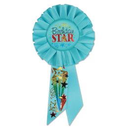 6 Pieces Birthday Star Rosette - Bows & Ribbons