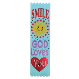 3 Wholesale Smile, God Loves You Value Pack Ribbons