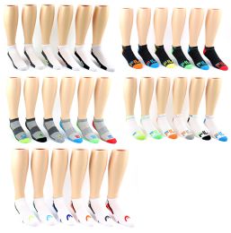 60 Wholesale Men's Fila Brand Ankle Socks - 6-Pair Packs (size 10-13)