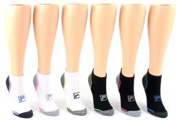 10 Pairs Women's Fila Brand NO-Show Socks - 3-Pair Packs (size 9-11) - Womens Ankle Sock