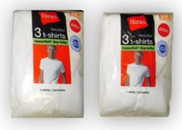 24 Wholesale Hanes Men's T-Shirts - 3 Pack