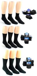 180 Wholesale Men's Black Athletic Socks Combo - Size 10-13