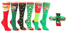 60 Wholesale Christmas Knee High Socks - Size 9-11