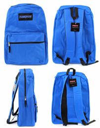 12 Wholesale 17" Classic Backpacks - Blue