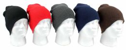 60 Wholesale Adult Beanie Knit Hats - Assorted Colors