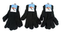 60 Wholesale Adult Magic Stretch Gloves - Black
