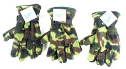 60 Wholesale Men's Camouflage Fleece Gloves