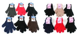 120 Wholesale Women's Magic Stretch Gloves And Chenille Gloves Combination
