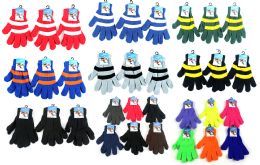 72 Pairs Assorted Adult Magic Gloves - Knitted Stretch Gloves