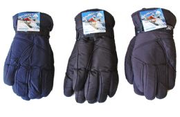 36 Wholesale Men's Ski Gloves - Solid Colors