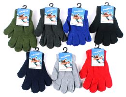 60 Wholesale Children's Magic Stretch Gloves - Solid Colors