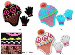 36 Pairs Children's Fleece Hat & Magic Glove Sets - Winter Sets Scarves , Hats & Gloves