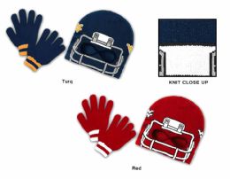 36 Wholesale Children's Fleece Lined Earflap Hat & Magic Glove Sets