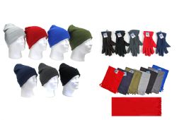 180 Wholesale Women's Knit Hats, Fleece Gloves, And Solid Scarves