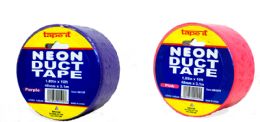 48 Wholesale Decorative Duct Tape - Neon Purple And Neon PinK- 1.89" X 10' - Closeout