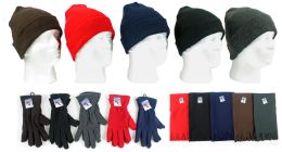 180 Wholesale Cuffed Winter Knit Hats, Women's Fleece Gloves, And Fleece Scarves