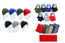 180 Pairs Children's Cuffed Knit Hats, Magic Gloves, And Solid Scarves - Winter Sets Scarves , Hats & Gloves