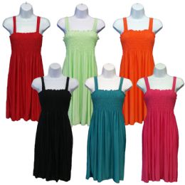 72 Wholesale Women's Sundresses - Solid Colors